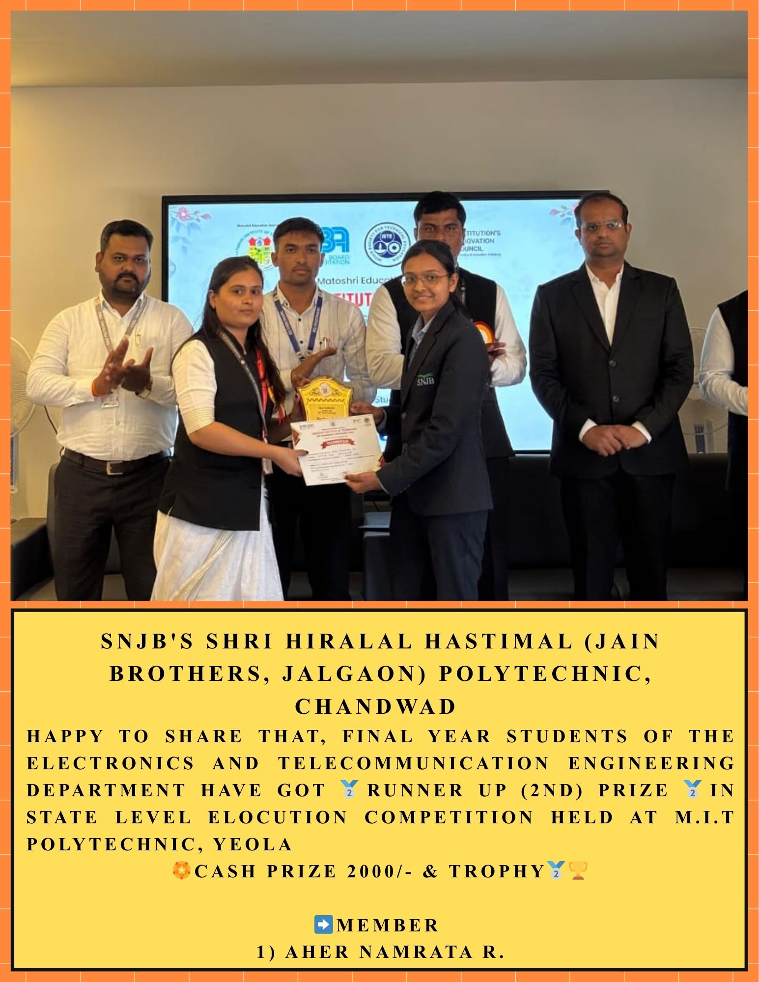 Elocution Competition 2nd Prize